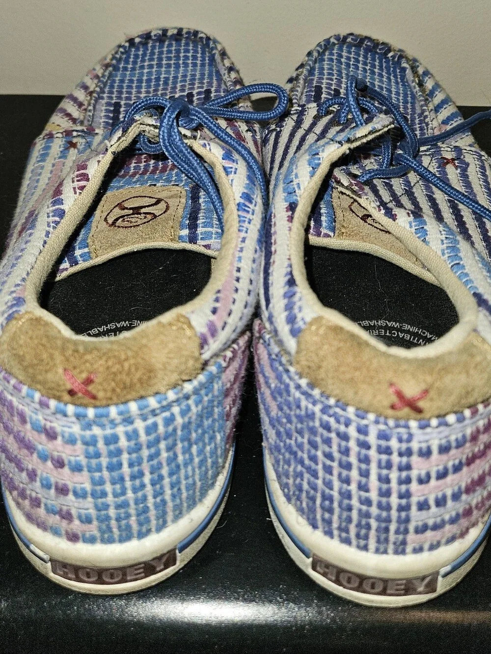 Hooey By Twisted X Blue Multicolor Striped Boat Shoes